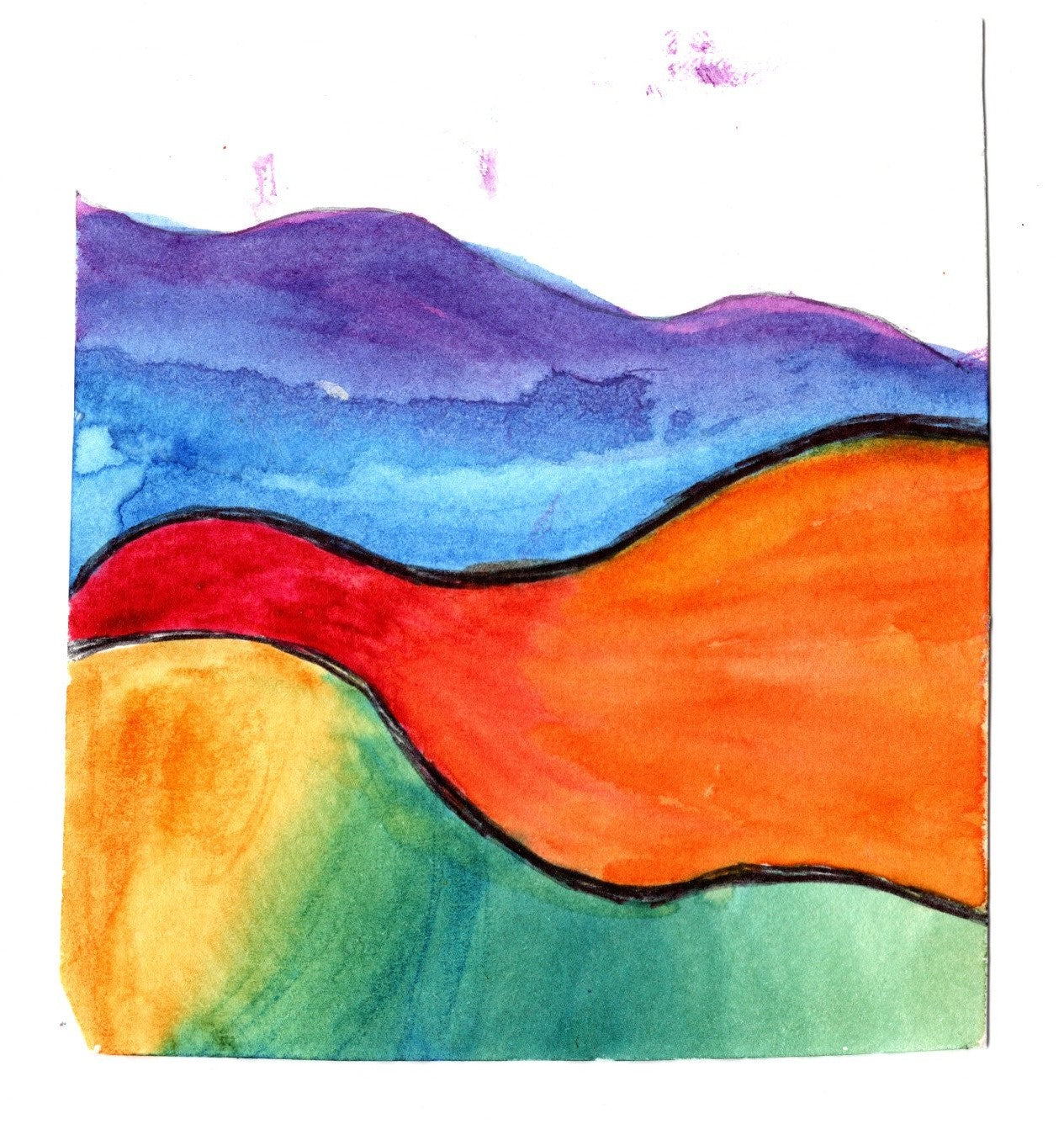 Abstract Rainbow Mountains