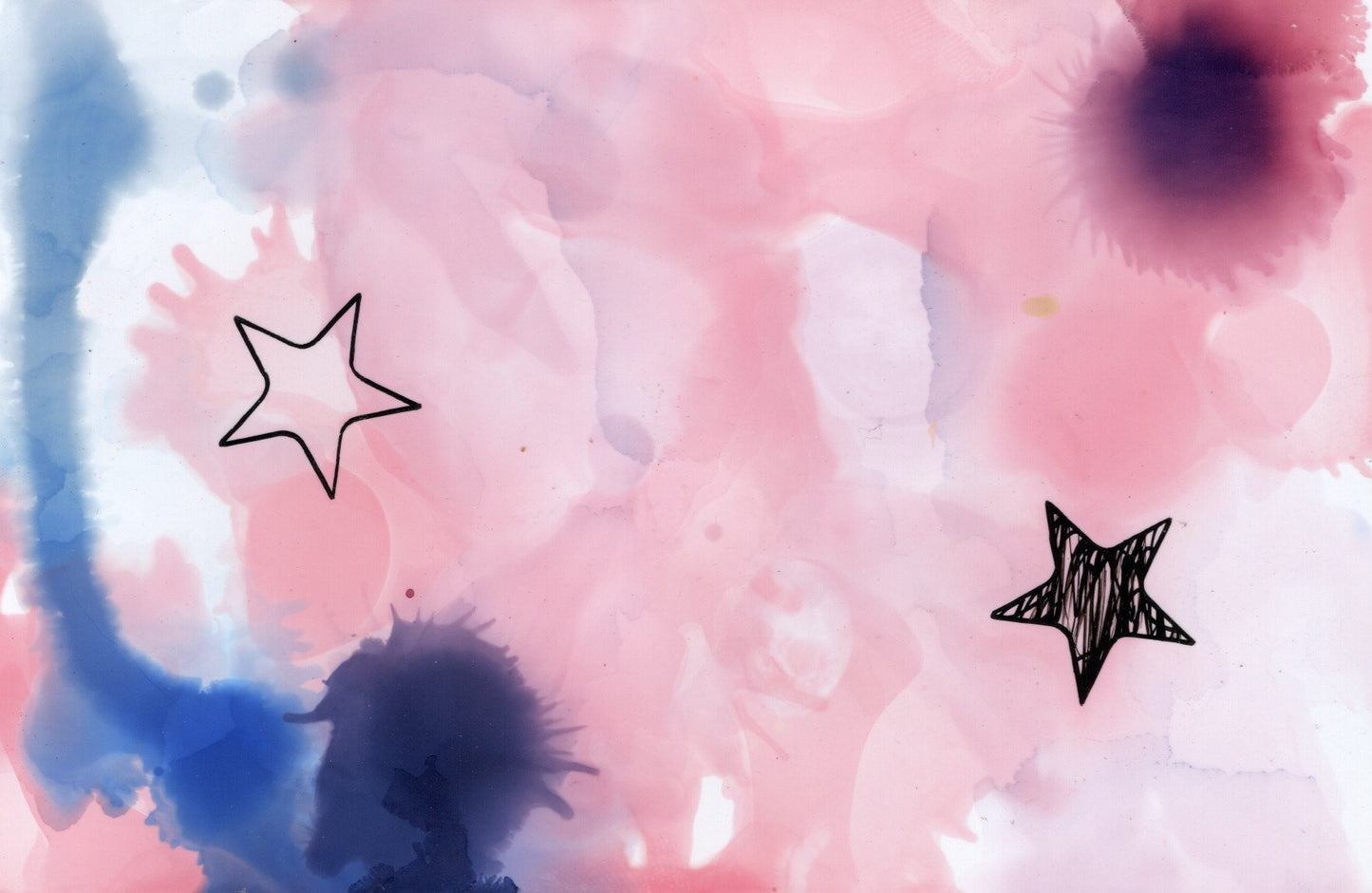 Abstract Red, White & Blue with Stars