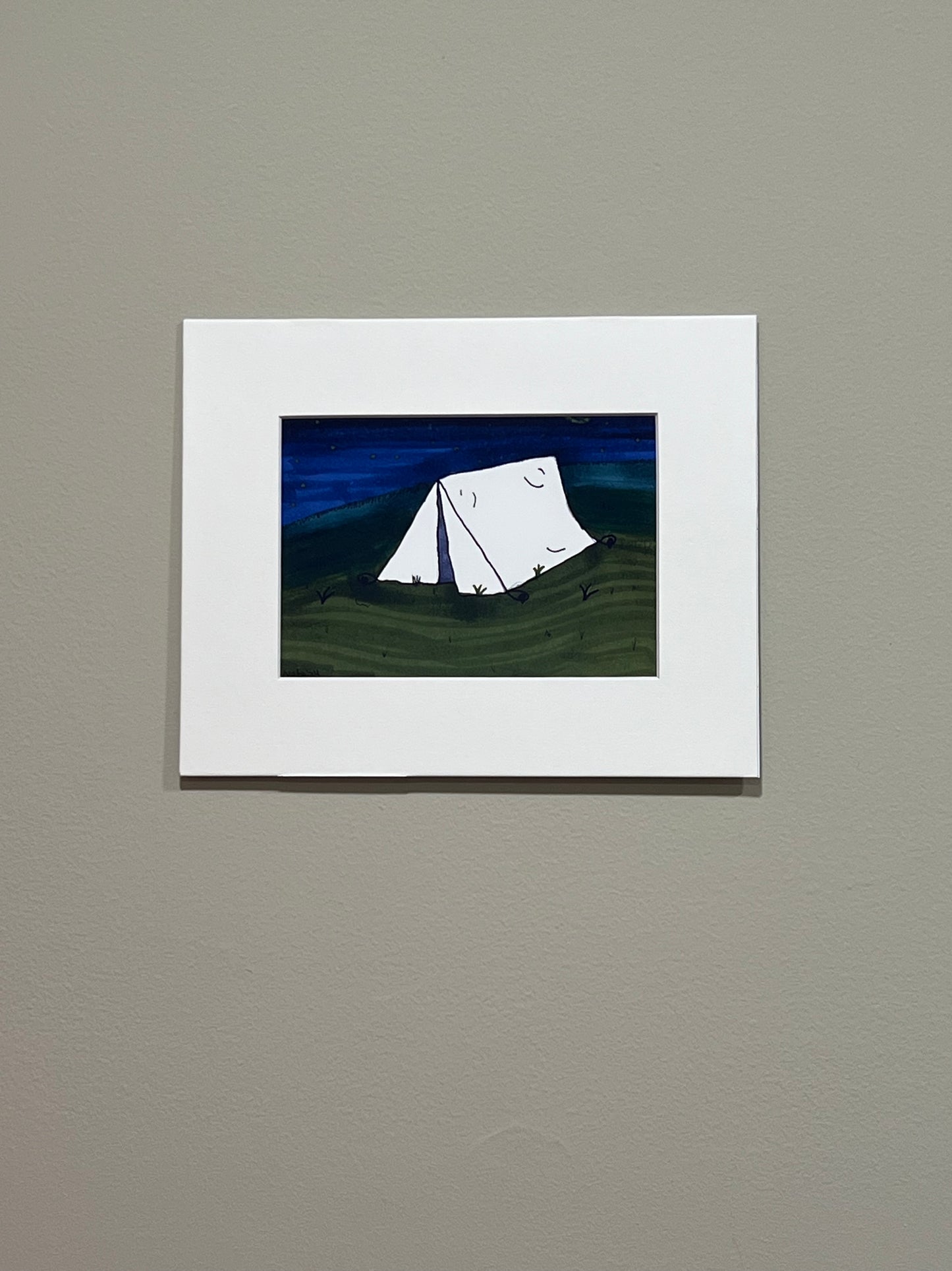 Cozy Night Camp – Whimsical Tent Illustration