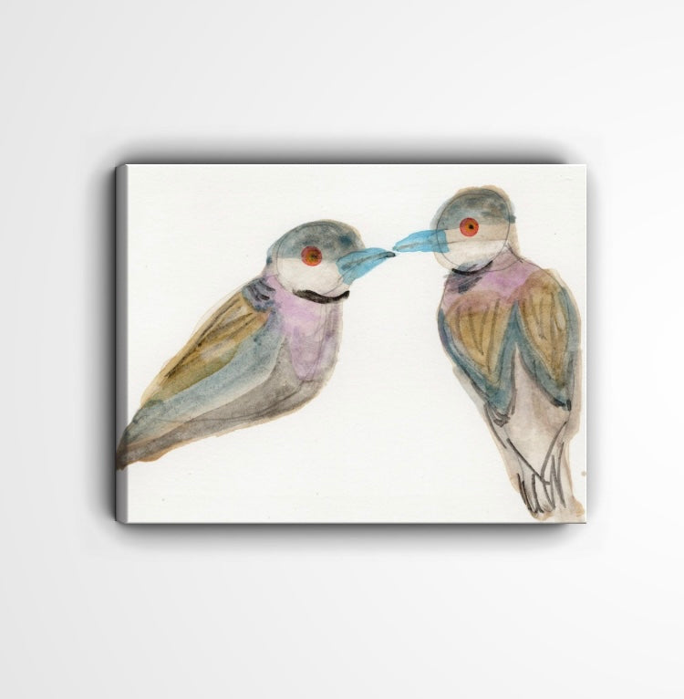 2 Turtle Doves Print | 12 Days of Christmas Wall Art | Holiday Bird Illustration | Festive Winter Decor | Traditional Xmas Gift