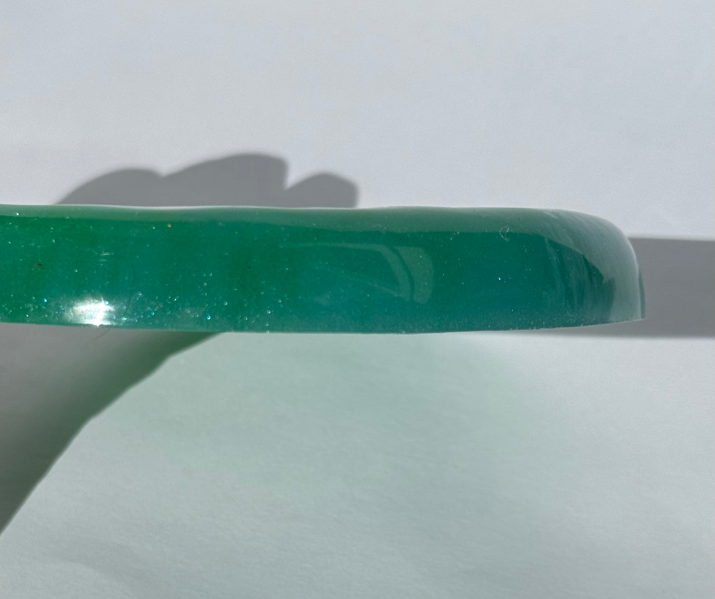 Custom Resin Ring Holder | Tulane Colors Green & White Jewelry Dish | Personalized School Spirit Gift | Handmade Resin Decor