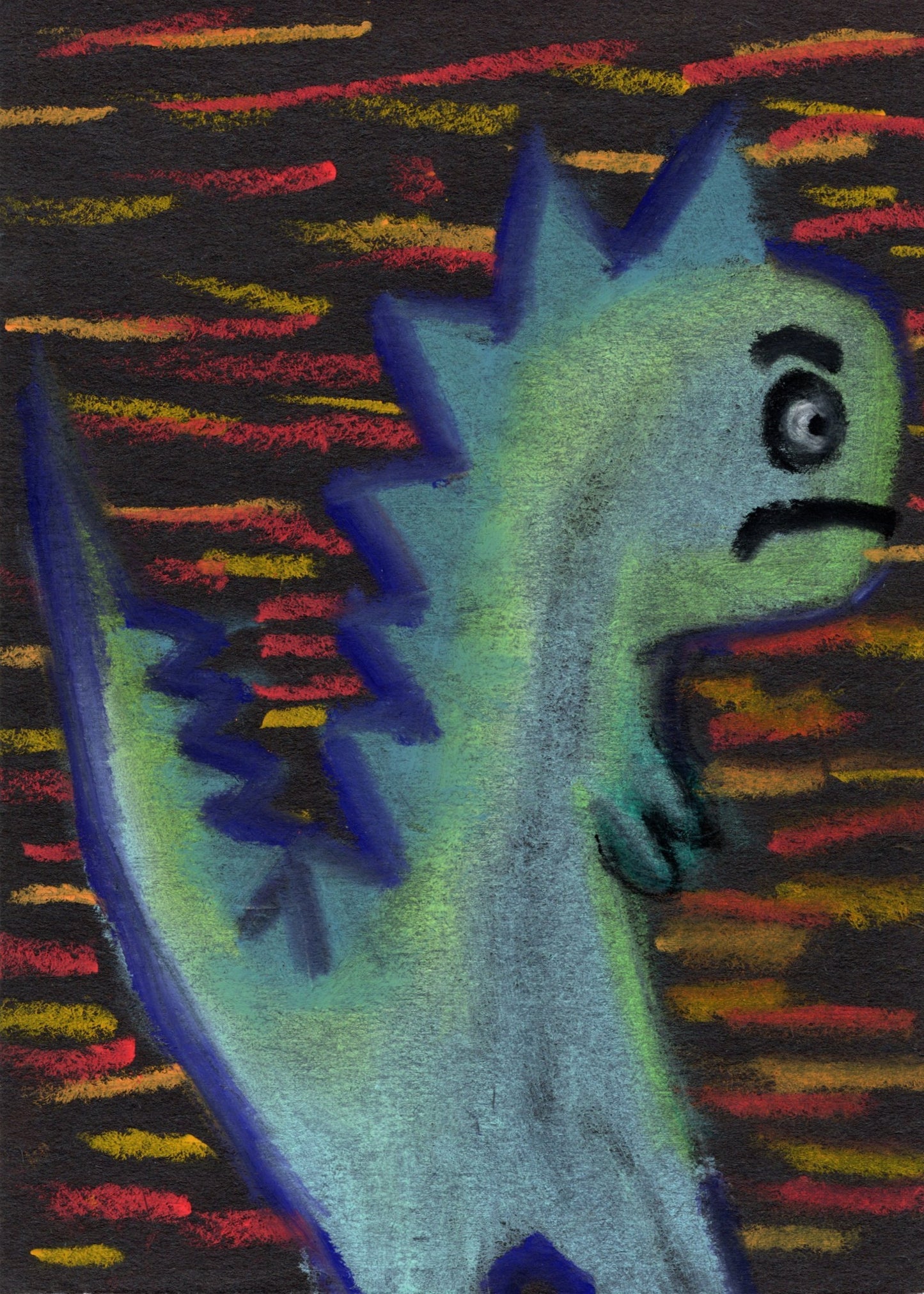 Basquiat Inspired Dinosaur Art Print | Abstract Neo-Expressionist Painting | Colorful Street Art Style | Modern Wall Decor