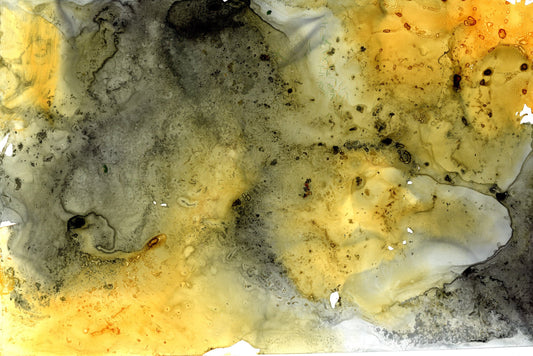 Abstract 3 Alcohol Ink Black & Yellow