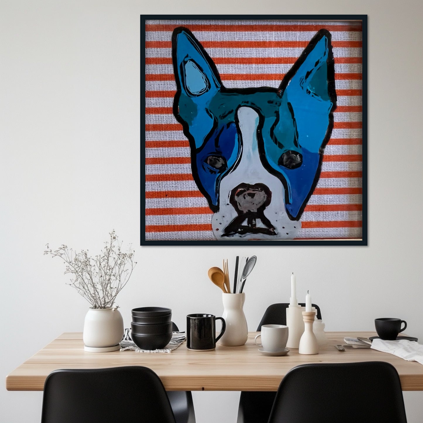 Colorful Boston Terrier Pop Art Print – Modern Dog Portrait