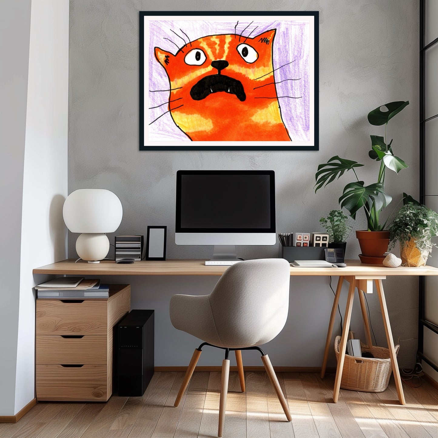 Scaredy Cat – Cartoon Panic Face